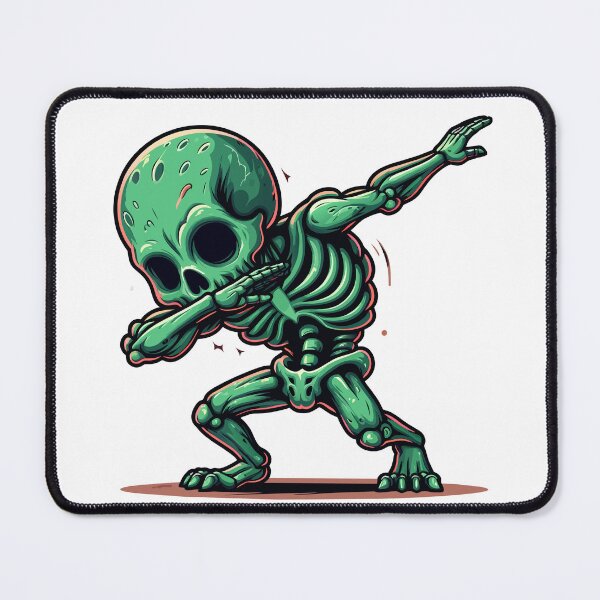 Item preview, Dabbing Skeleton - Cool Green Alien Dance Move Illustration designed and sold by Designowner.