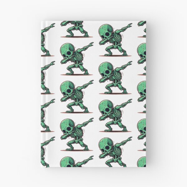 Item preview, Dabbing Skeleton - Cool Green Alien Dance Move Illustration designed and sold by Designowner.
