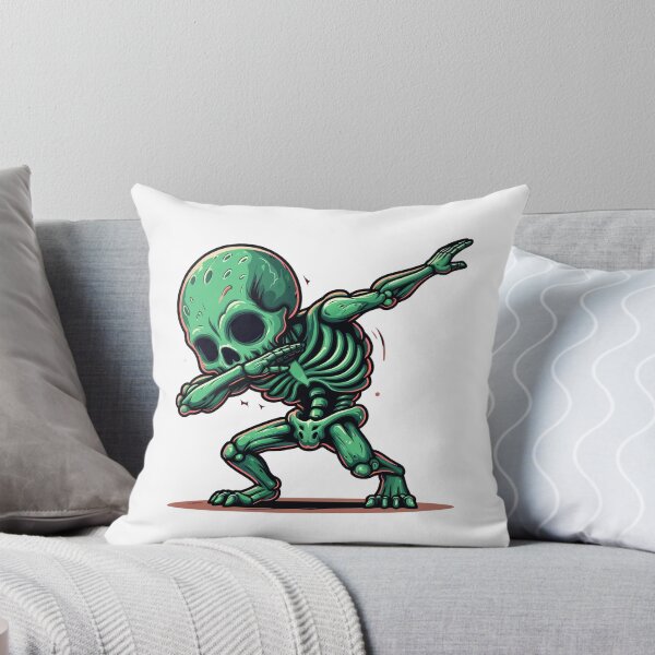 Item preview, Dabbing Skeleton - Cool Green Alien Dance Move Illustration designed and sold by Designowner.