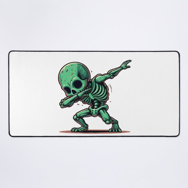 Item preview, Dabbing Skeleton - Cool Green Alien Dance Move Illustration designed and sold by Designowner.