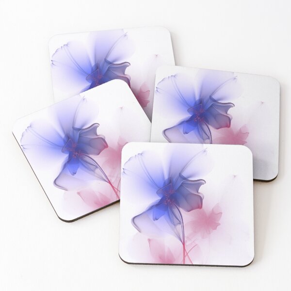 Item preview, Beautiful transparent pink and blue flowers. Perfect wall art or gift. designed and sold by terrysmith56.