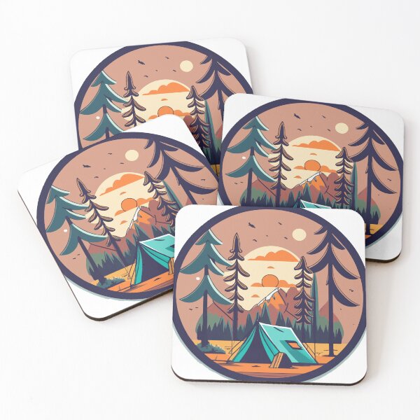 Item preview, Hunter's Forest Campsite Illustration designed and sold by NiftyWrx.