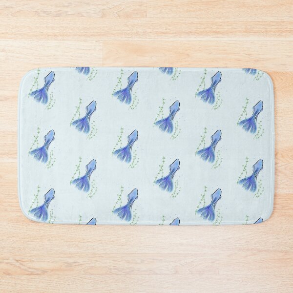 Item preview, Simple Aesthetic Cute Betta Fish Blue Art Design Logo Tattoo  designed and sold by Marinaaa010.