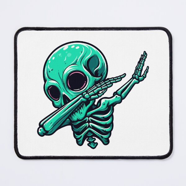 Item preview, Dabbing Skeleton - Cool Green Alien Dance Move Illustration designed and sold by Designowner.