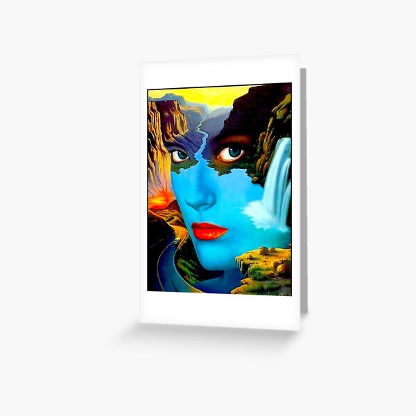 STRESS : Vintage Surreal Abstract Psychedelic Print Greeting Card