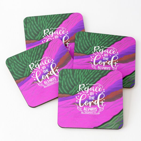 Item preview, Bible Verses About Faith- Philippians 4:4 - Green & Pink Mountain Painting designed and sold by SpartanDStore.