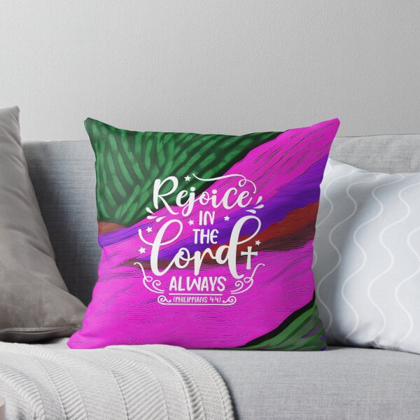 Item preview, Bible Verses About Faith- Philippians 4:4 - Green & Pink Mountain Painting designed and sold by SpartanDStore.