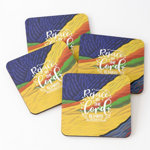 Item preview, Bible Verses About Faith- Philippians 4:4 - Blue and Yellow Mountain Painting designed and sold by SpartanDStore.