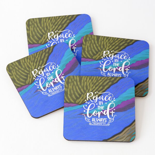 Item preview, Bible Verses About Faith- Philippians 4:4 - Red and Blue Mountain Painting designed and sold by SpartanDStore.