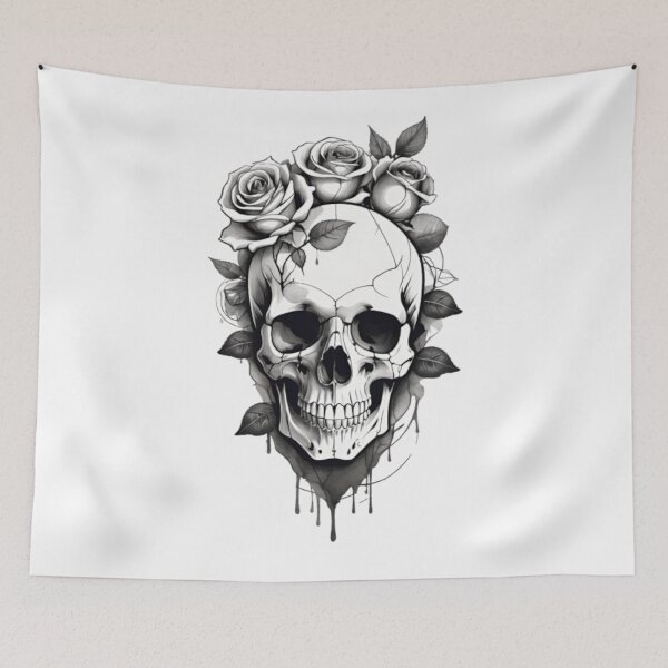 Item preview, Skull And Roses, Dark Art, Gothic Art, Gothic Roses, Roses And Skulls, Skull Flowers, Dark Aesthetics, Dark Flowers, Skull Art, Gothic Beauty, Death And Beauty, Dark Romance, Skull, Roses, Macabre Art designed and sold by Ciarka.
