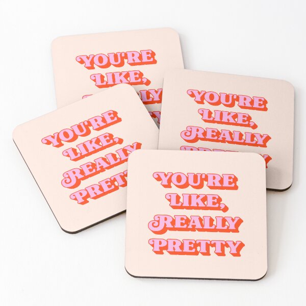 Item preview, You're Like Really Pretty inspiring quote (peach and pink tone) designed and sold by Paigaam.