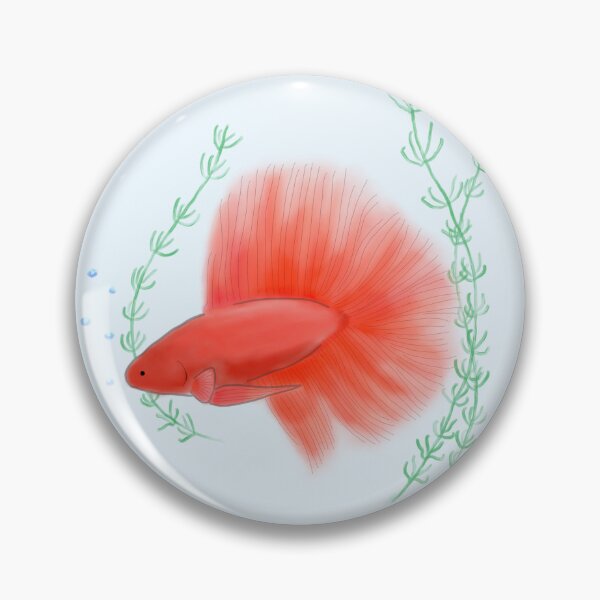 Item preview, Aesthetic Simple Betta Fish Red Art Design Logo Gift Tattoo T Shirt Sticker designed and sold by Marinaaa010.