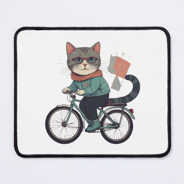 Aperçu de l'œuvre chat qui fait du vélo créée et vendue par misbahsiro.