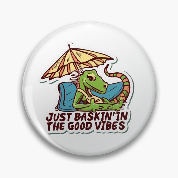 Item preview, Iguana Chilling Under Sun Hat - Just Baskin' in the Good Vibes designed and sold by NiftyWrx.