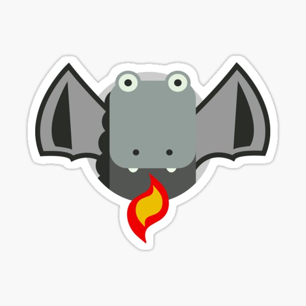 Cute Dragon Grey Sticker