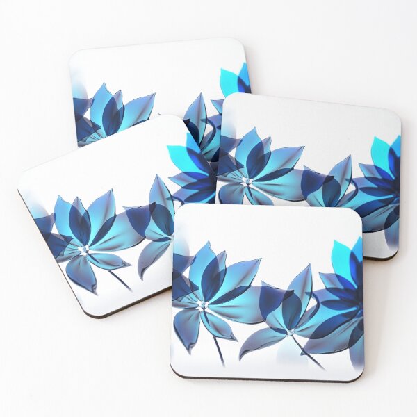 Item preview, Beautiful blue glass flowers. Digital art work. designed and sold by terrysmith56.