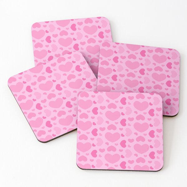 Item preview, Pink colored seamless hearts pattern background designed and sold by SpinklyCreations.