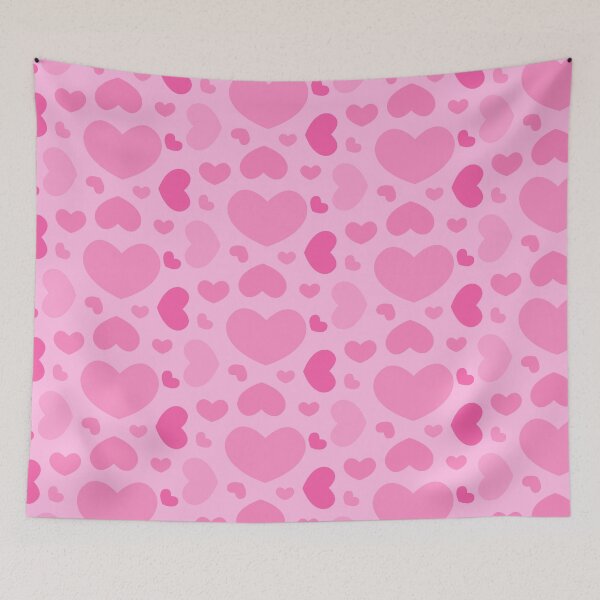 Item preview, Pink colored seamless hearts pattern background designed and sold by SpinklyCreations.