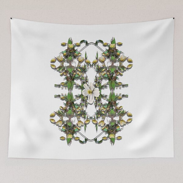 Item preview, Pattern from Clematis plant with many buds and one open flower designed and sold by Robin3DT.
