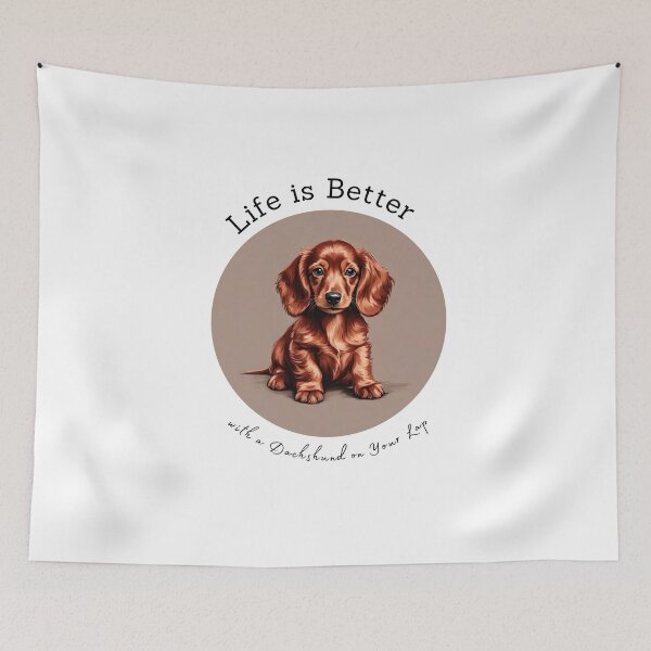 Item preview, Life is better with Dachshund vintage dog red puppy mom lover vintage designed and sold by SoulfulT.