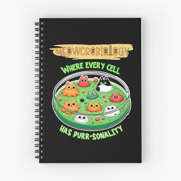 Item preview, Meowcrobiology Microscopic Cat Cells Microbiology Feline Funny Science Lab Cartoon designed and sold by André Botes.
