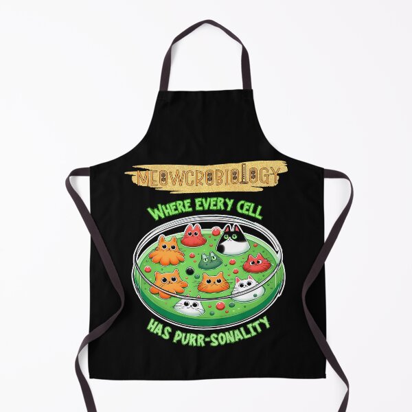 Item preview, Meowcrobiology Microscopic Cat Cells Microbiology Feline Funny Science Lab Cartoon designed and sold by André Botes.