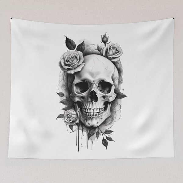 Item preview, Skull And Roses, Dark Art, Gothic Art, Gothic Roses, Roses And Skulls, Skull Flowers, Dark Aesthetics, Dark Flowers, Skull Art, Gothic Beauty, Death And Beauty, Dark Romance, Skull, Roses, Macabre Art designed and sold by Ciarka.