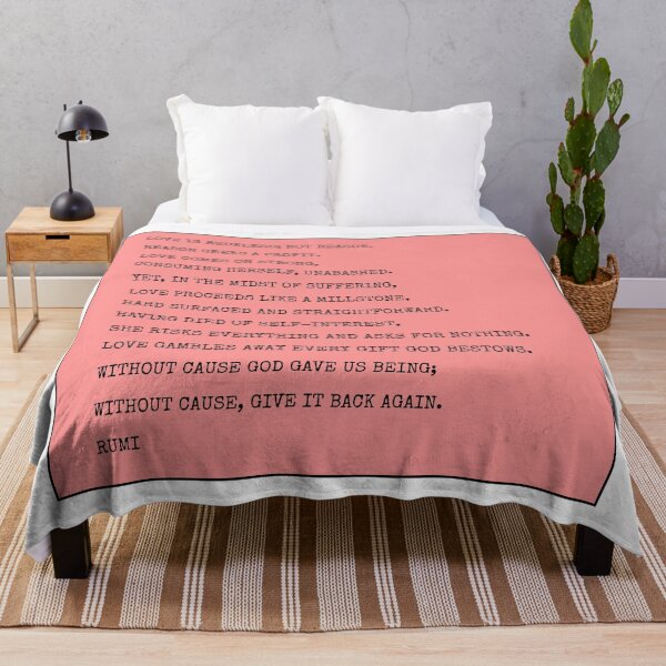 Item preview, Rumi Poem - love is reckless designed and sold by Inspirationmotivation.