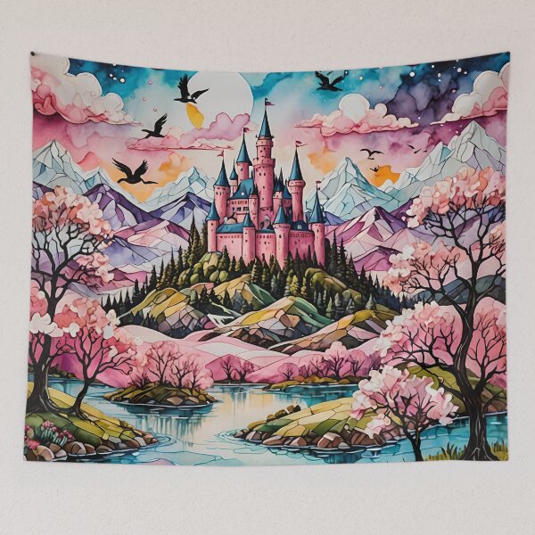 Item preview, Pink Fairytale Castle designed and sold by DiscoGypsyFish.