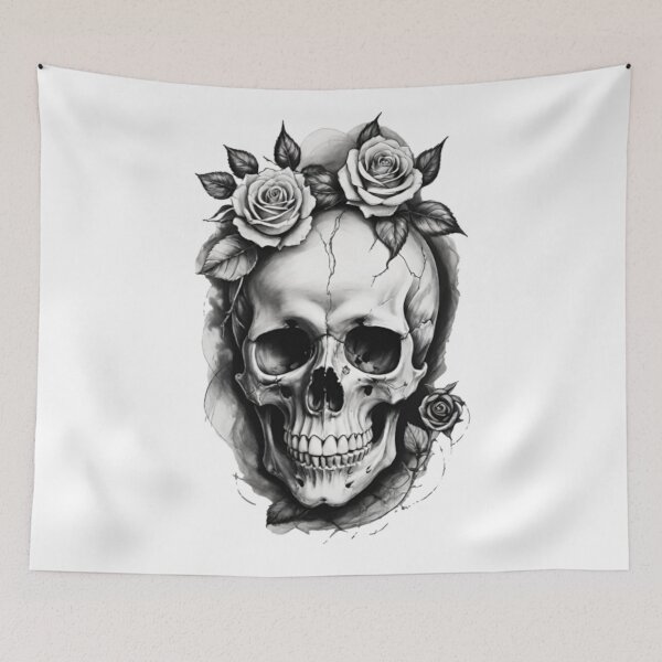 Item preview, Skull And Roses, Dark Art, Gothic Art, Gothic Roses, Roses And Skulls, Skull Flowers, Dark Aesthetics, Dark Flowers, Skull Art, Gothic Beauty, Death And Beauty, Dark Romance, Skull, Roses, Macabre Art designed and sold by Ciarka.