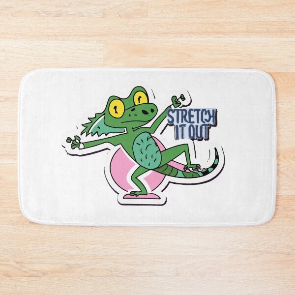 Item preview, Iguana Yoga 'Stretch it out' Fitness Illustration designed and sold by NiftyWrx.