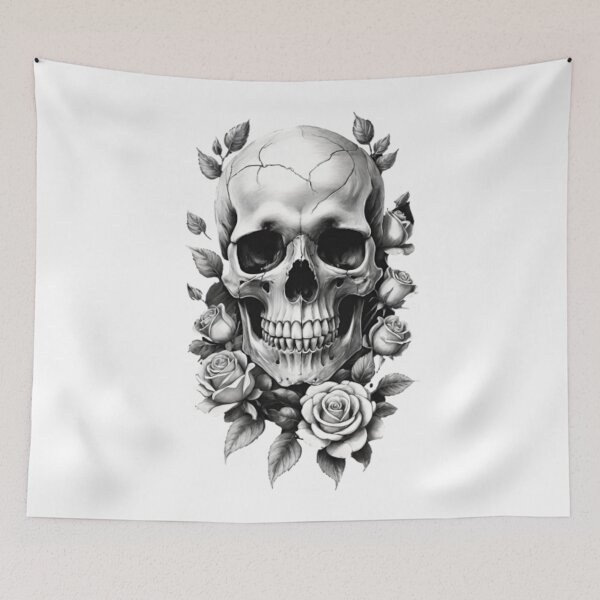 Item preview, Skull And Roses, Dark Art, Gothic Art, Gothic Roses, Roses And Skulls, Skull Flowers, Dark Aesthetics, Dark Flowers, Skull Art, Gothic Beauty, Death And Beauty, Dark Romance, Skull, Roses, Macabre Art designed and sold by Ciarka.