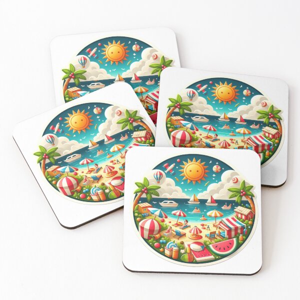 Item preview, "Seaside Serenity" Summer Sticker designed and sold by Ghanshyam butik.