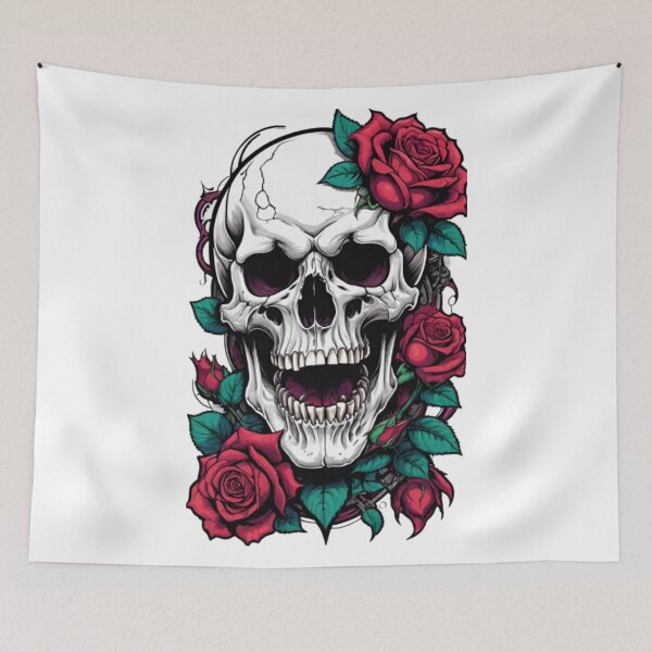 Item preview, Skull And Roses, Dark Art, Gothic Art, Gothic Roses, Roses And Skulls, Skull Flowers, Dark Aesthetics, Dark Flowers, Skull Art, Gothic Beauty, Death And Beauty, Dark Romance, Skull, Roses, Macabre Art designed and sold by Ciarka.