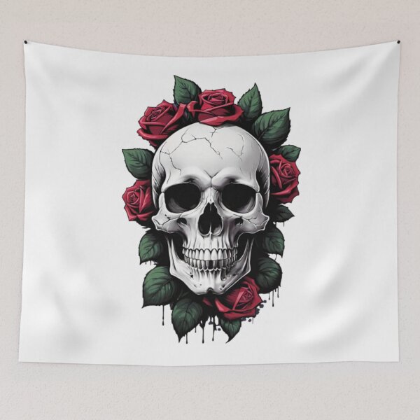 Item preview, Skull And Roses, Dark Art, Gothic Art, Gothic Roses, Roses And Skulls, Skull Flowers, Dark Aesthetics, Dark Flowers, Skull Art, Gothic Beauty, Death And Beauty, Dark Romance, Skull, Roses, Macabre Art designed and sold by Ciarka.