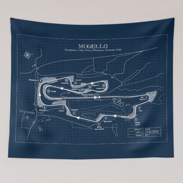 Item preview, Mugello Circuit  (Navy) designed and sold by BGALAXY.