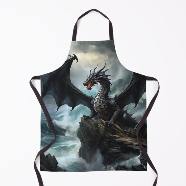Item preview, Tempest Sentinel: Storm Dragon Perched Atop the Cliff's Edge designed and sold by MysticFable.