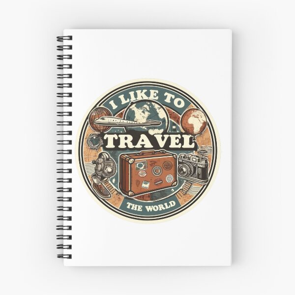 Artikelvorschau, Vintage Reiseabenteuer - Retro Reisesticker - I like to Travel the World - für Weltenbummler entworfen und verkauft von pod24.