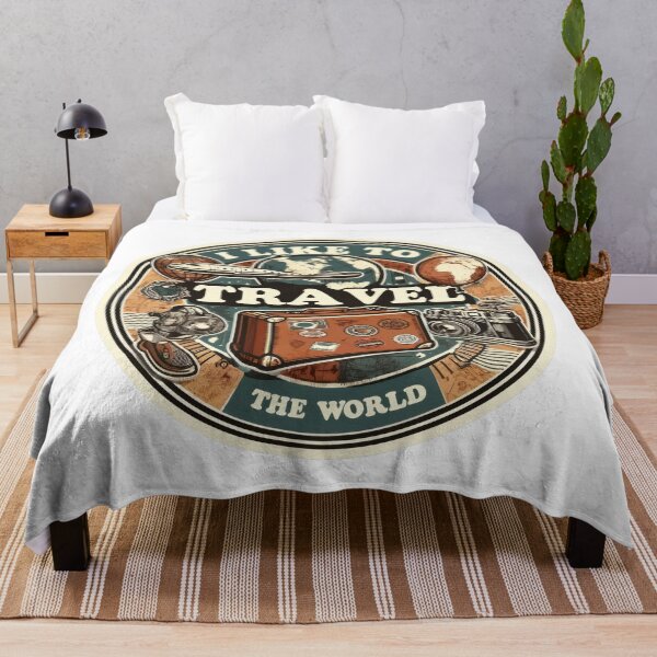 Item preview, Vintage travel adventure - Retro travel sticker - I like to Travel the World - for globetrotters designed and sold by pod24.