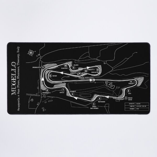 Item preview, Mugello Circuit  (White Stencil - No Background) designed and sold by BGALAXY.