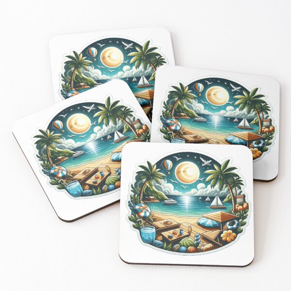 Item preview, "Coastal Charm" Summer Sticker designed and sold by Ghanshyam butik.