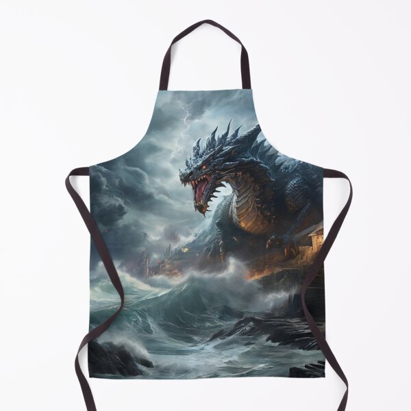 Item preview, Guardian of the Tempest: Coastal Village Under the Watch of the Storm Dragon designed and sold by MysticFable.