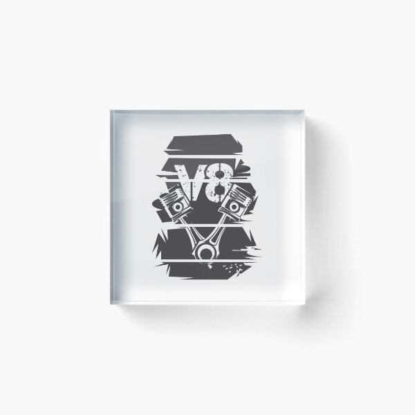 Item preview, retro v8 car engine vintage piston musclecars tuner racing symbol logo designed and sold by AndreMi.