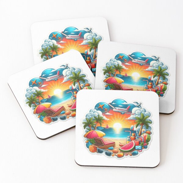 Item preview, "Island Bliss" Summer Sticker designed and sold by Ghanshyam butik.