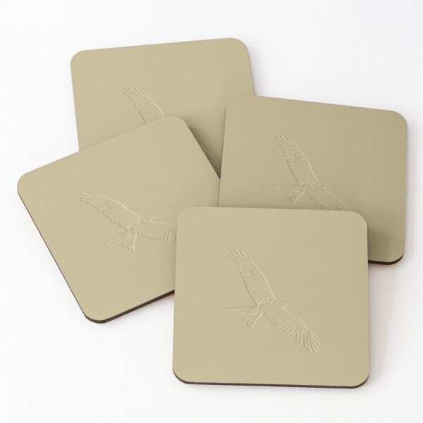 Item preview, Red Kite in flight, embossed, golden look designed and sold by Tadas  Svetikas.