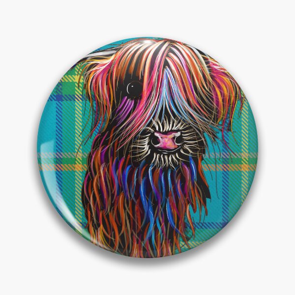 Item preview, SCoTTiSH HiGHLaND CoW ' TaRTaN Colourful Clara B ' by SHiRLeY MacARTHuR designed and sold by Shirley MacArthur Art.
