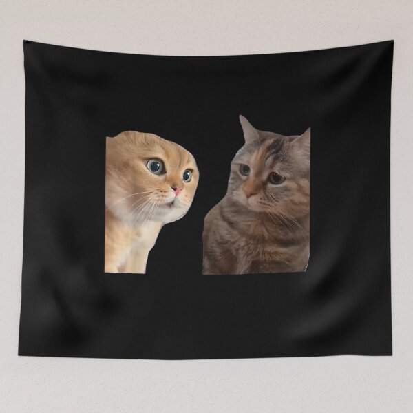 Item preview, Two Cats Talking Meme, Cat Meme, Funny Cat designed and sold by FloraPlantTees.