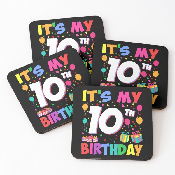 Item preview, It's My 10th Birthday 10 Years old Tenth Bday Happy Birthday Boys Girls Kids designed and sold by SultanDesignz.