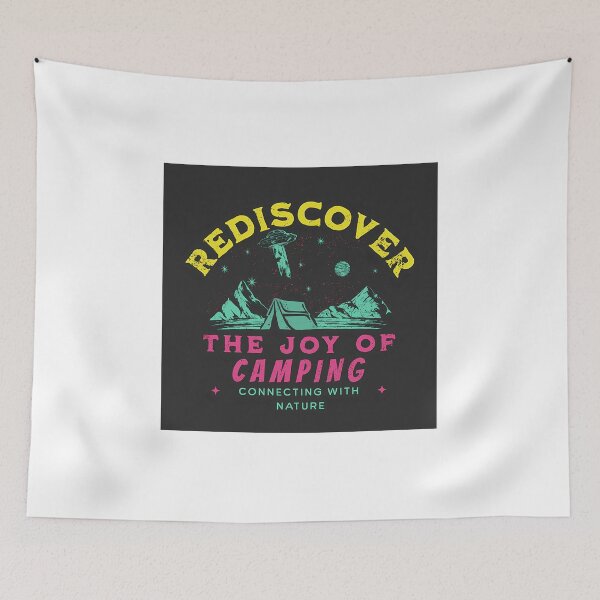 Item preview, Rediscover The Joy of Camping, Connecting with Nature Classic Retro designed and sold by redstar19.
