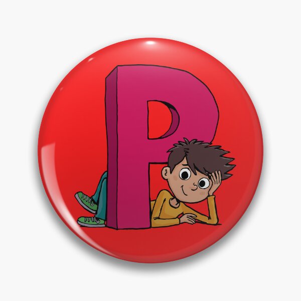 Item preview, boy lies next to the capital letter P designed and sold by duxpavlic.